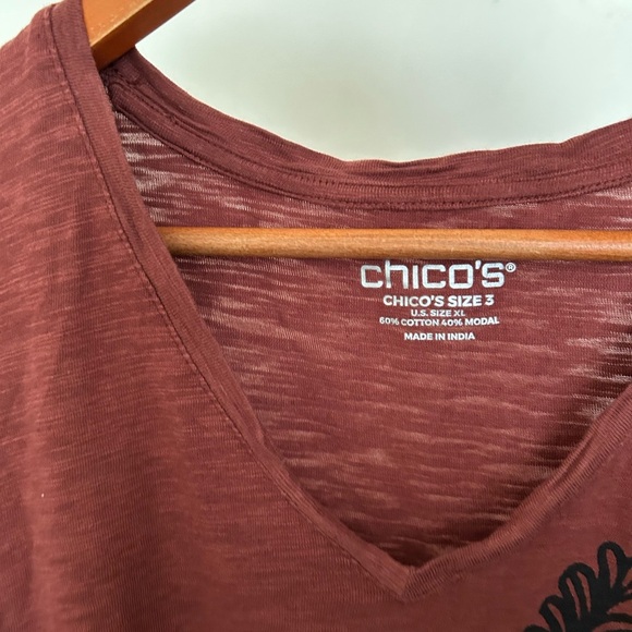 Chico's puffy sleeve top - Picture 2 of 3